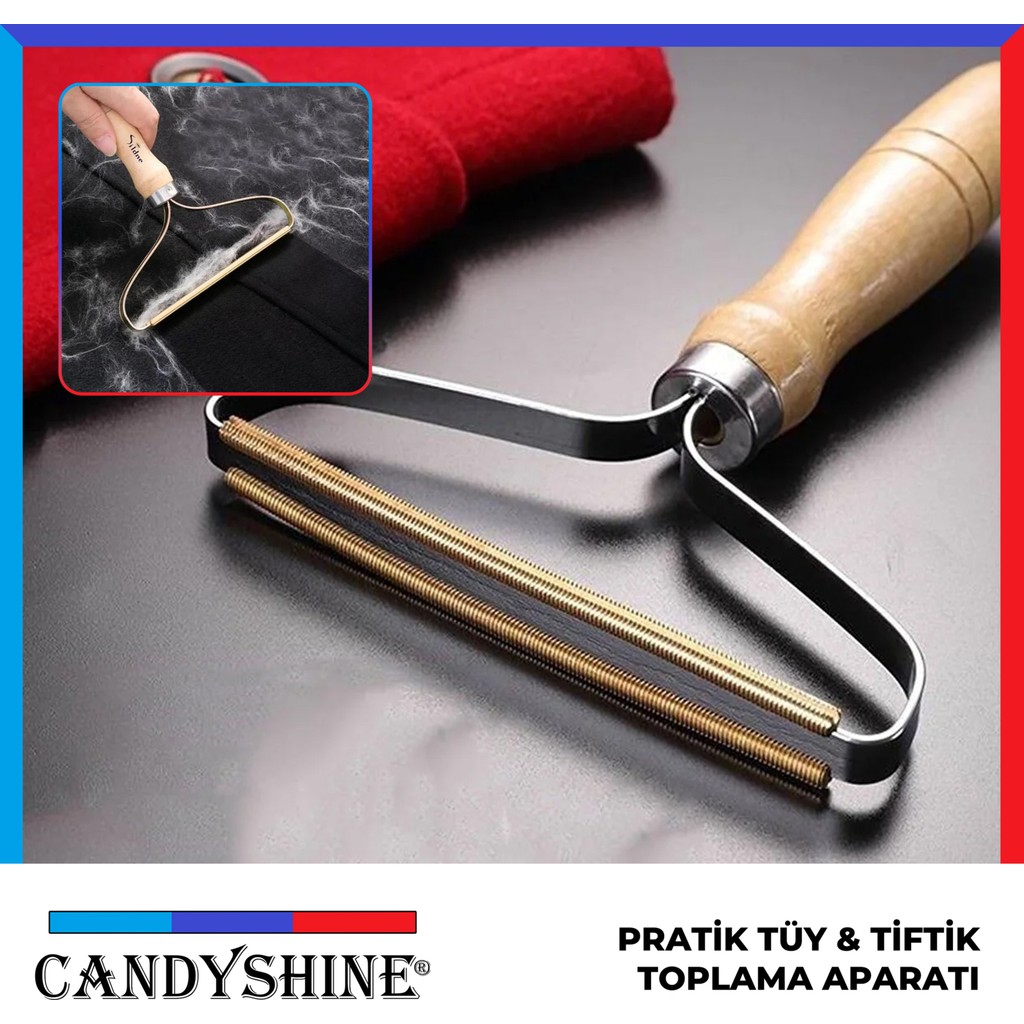 CandyShine Ahşap Saplı Pratik Elbise Tiftik ve Tüy Toplama Aleti Diğer Fiyatı