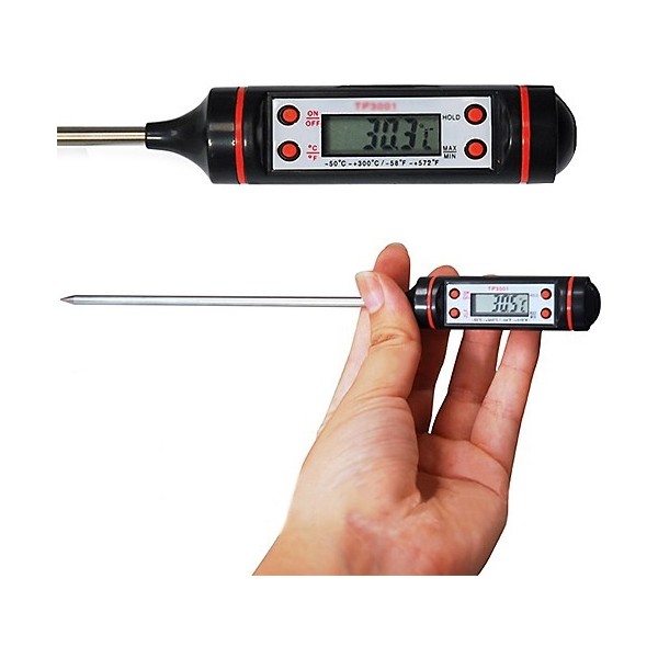 CandyShine Dijital Gıda Termometresi Daldırma Tipi Geniş Ölçüm Aralığı -50 °C ile +300 °C Et Süt Mama Yoğurt Çorba Diğer Fiyatı