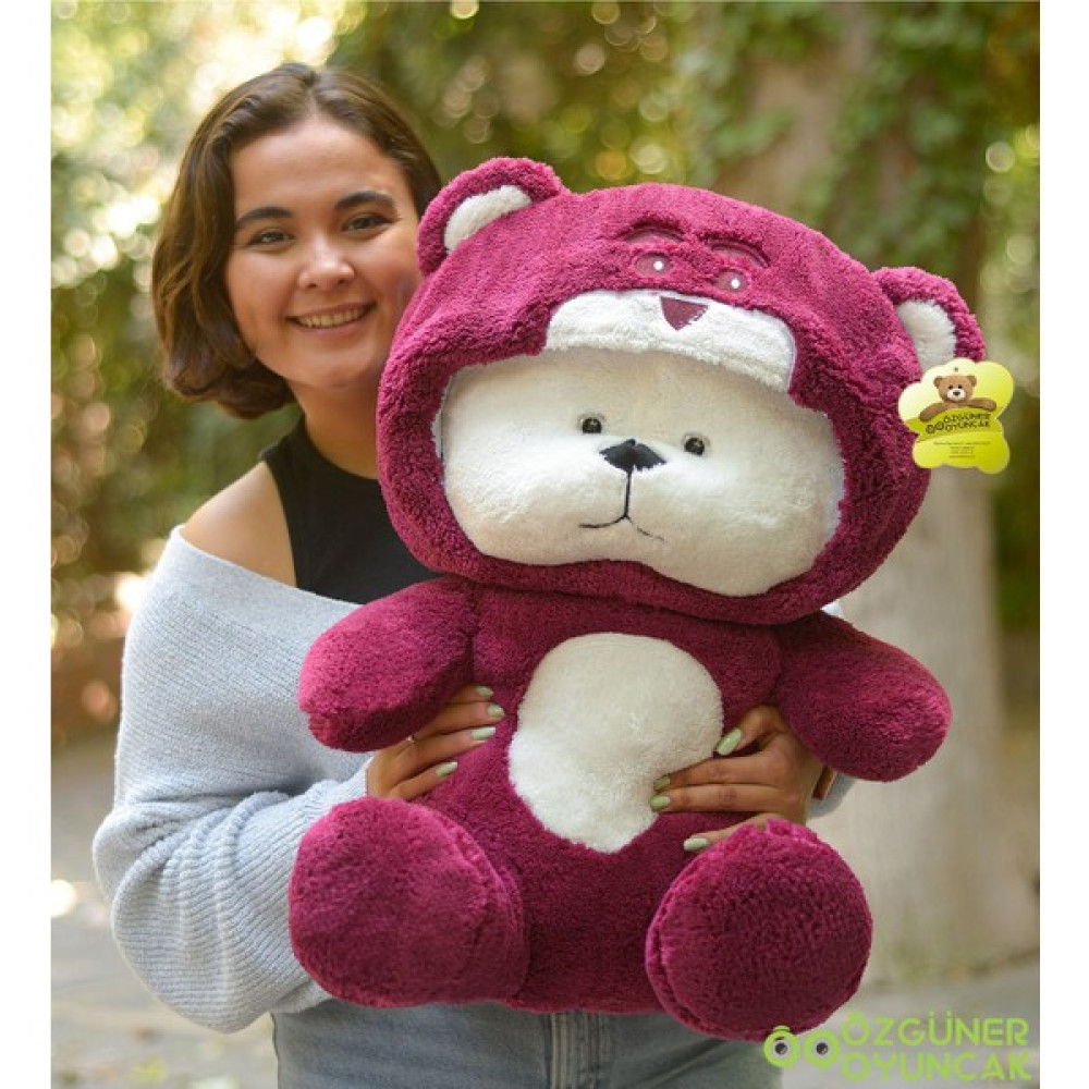 Canestar Kapüşonlu Peluş Ayı Sevgiliye Özel - Sevimli Ayı 90 cm - Lila Oto Boyaları Fiyatı