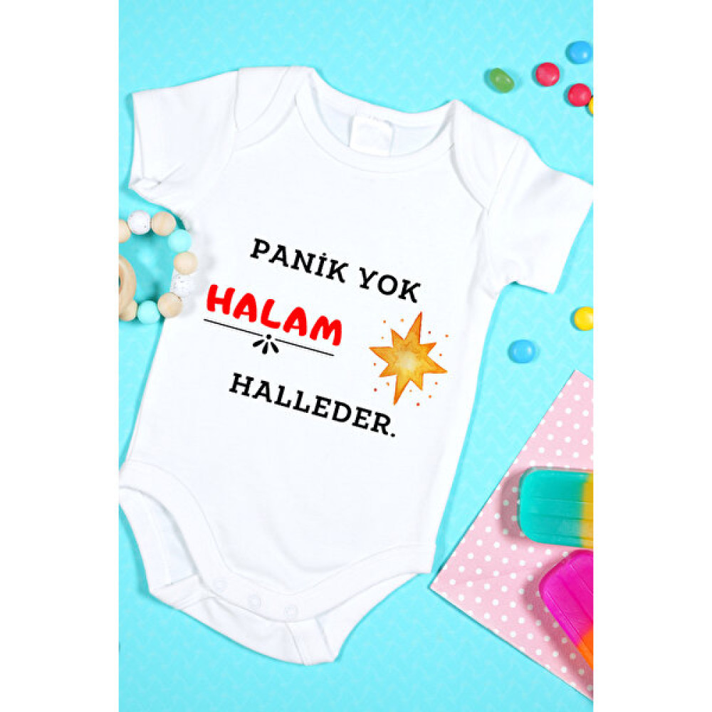 Canestar Özel Tasarım Bebek Zıbın 0-3 Yaşa Uygun(Panik Yok Halam Halleder!) Bebek Zıbın Seti Fiyatı