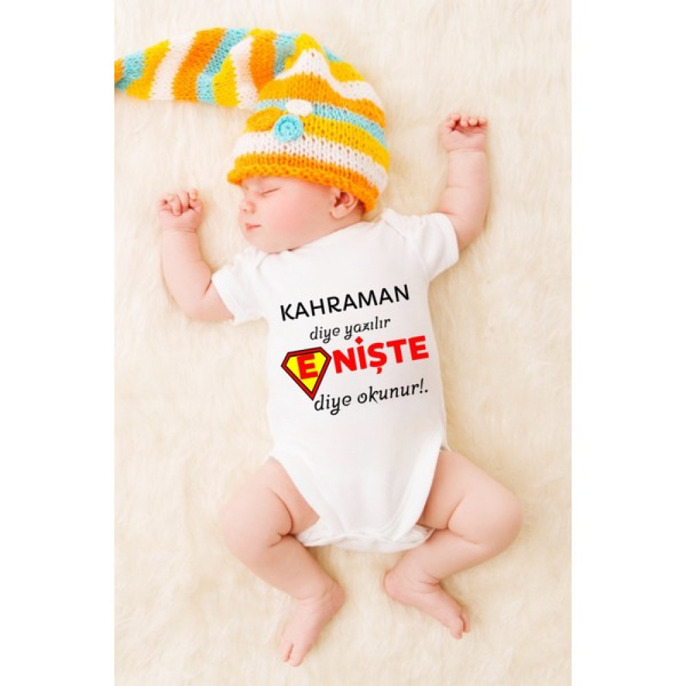 Canestar Özel Tasarım Bebek Zıbın - Çıtçıtlı Body-Zıbın Kahraman Enişte Bebek Zıbın Seti Fiyatı