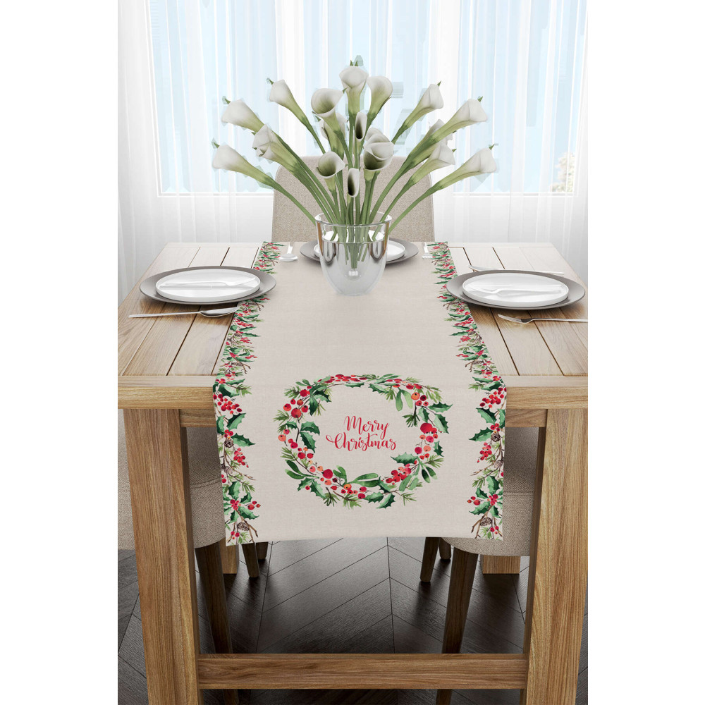 Cango Home Kırmızı Yeşil Yılbaşı Temalı Dijital Baskılı Runner Cgh799-rn Runner Fiyatı