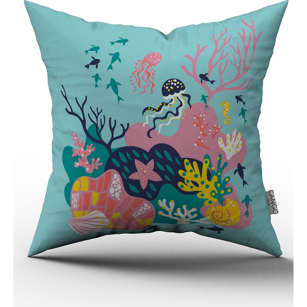 Cango Home Yastık Kırlent Kılıfı 766 - 43 x 43 cm - Renkli Yastık Kılıfı Fiyatı