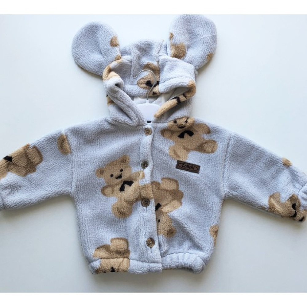 Canini Bear Desenli Kulaklıklı Ayıcıklı Peluş Mont Kız Çocuk Mont Fiyatı