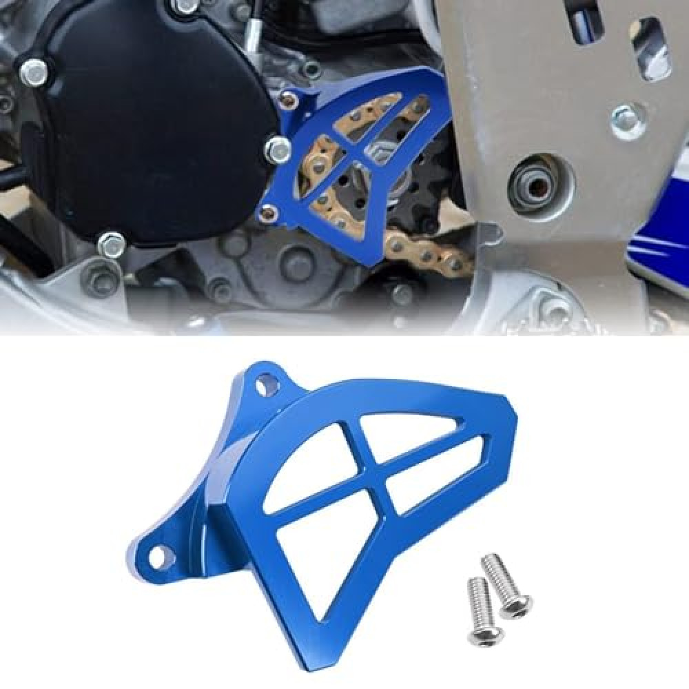 Canitu Blue Front Sprocket Guard Cover,CNC Billet Aluminum Engine Sprocket Cover Engine Case Saver Guard Protector Crankcase Protection for Yamaha YZ125 1993-2004