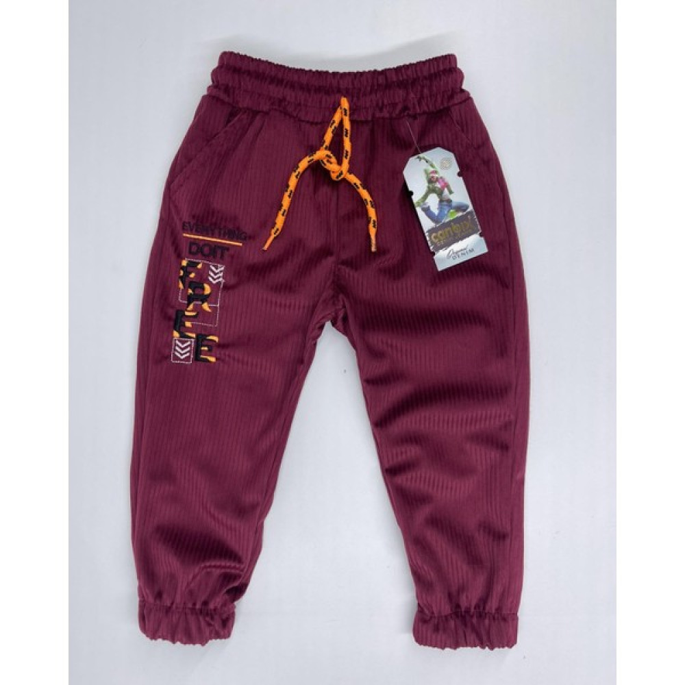 Canix Kids Erkek Çocuk Kadife Pantolon Free Nakışlı Erkek Çocuk Pantolon Fiyatı