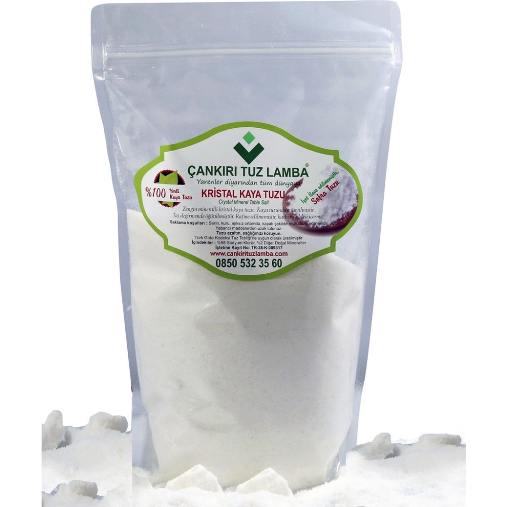 Çankırı Doğal Kristal Kaya İyotsuz Katkısız Sofra Tuzu 1 kg Tuz Fiyatı