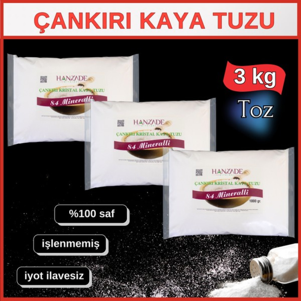 Çankırı Kaya Doğal Öğütülmüş Kaya Tuzu 3 kg Tuz Fiyatı