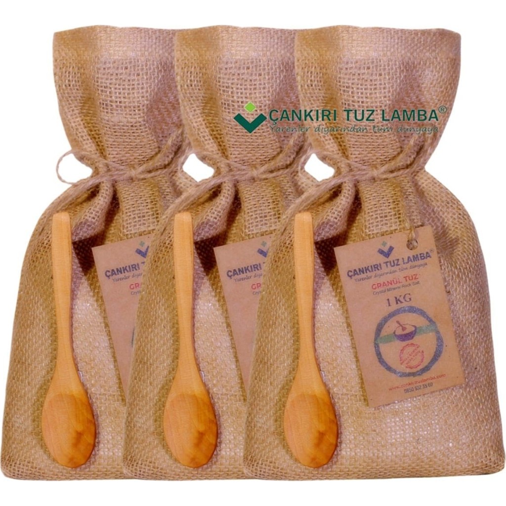 Çankırı Tuz Lamba 3 Adet 1 kg granül Sofrada Öğütme Tuzu - 3 kg Diğer Fiyatı