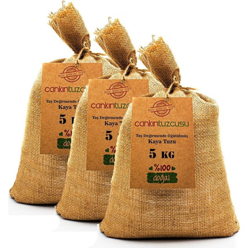 Çankırı Tuzcusu  3'lü 5 kg 1. Kalite Taş Değirmende Öğütülmüş Kaya Tuzu - 15 kg Oto Boyaları Fiyatı