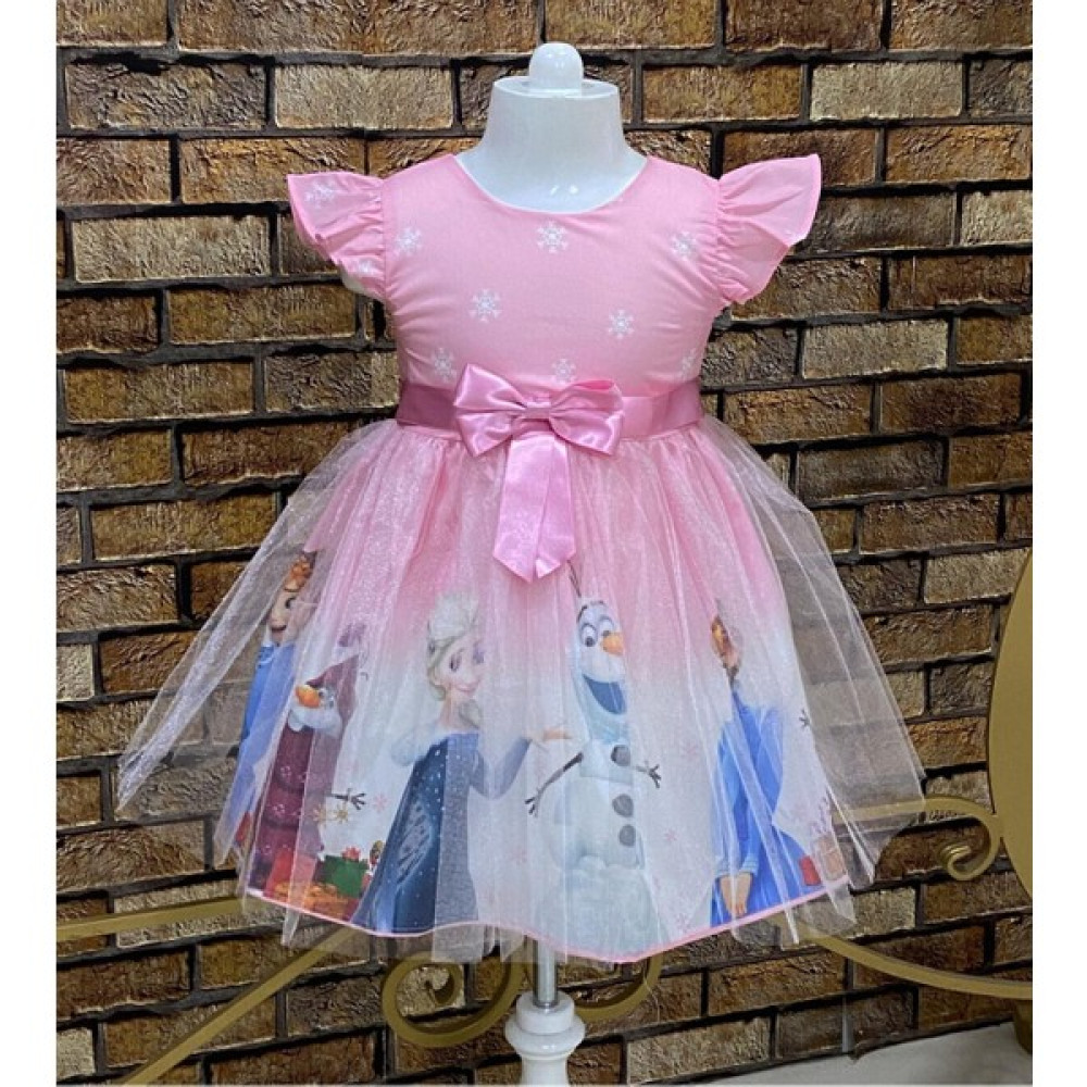 Cankız Kids Elsa Karlar Kraliçesi Kız Çocuk Parti Elbisesi - Cankız Kids - Abiye - Pembe - 6 Yaş - CS2023000044-PEMBE-6 Yaş Elbise Fiyatı