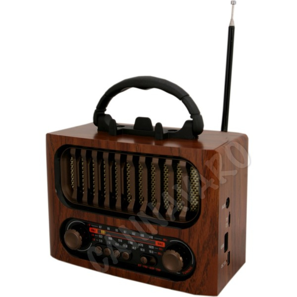 Cannavaro CM-1966 Bt Nostaljik Radyo, Şarjlı ve Pilli, 3 Bandlı Fm Radyo+Aux+Usb+Tf Kartlı Mp3 Çalar - Kahverengi Alarmlı Saatler & Radyolar Fiyatı