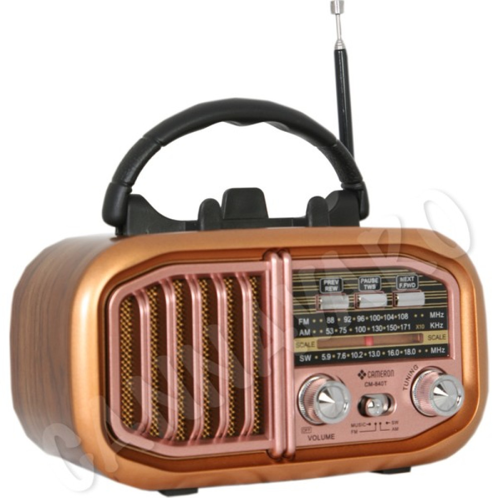 Cannavaro CM-840T Nostaljik Radyo, 3 Band, USB ve Tf Kartlı, Pilli ve Şarjlı Müzik Kutusu - Açık Kahverengi Alarmlı Saatler & Radyolar Fiyatı