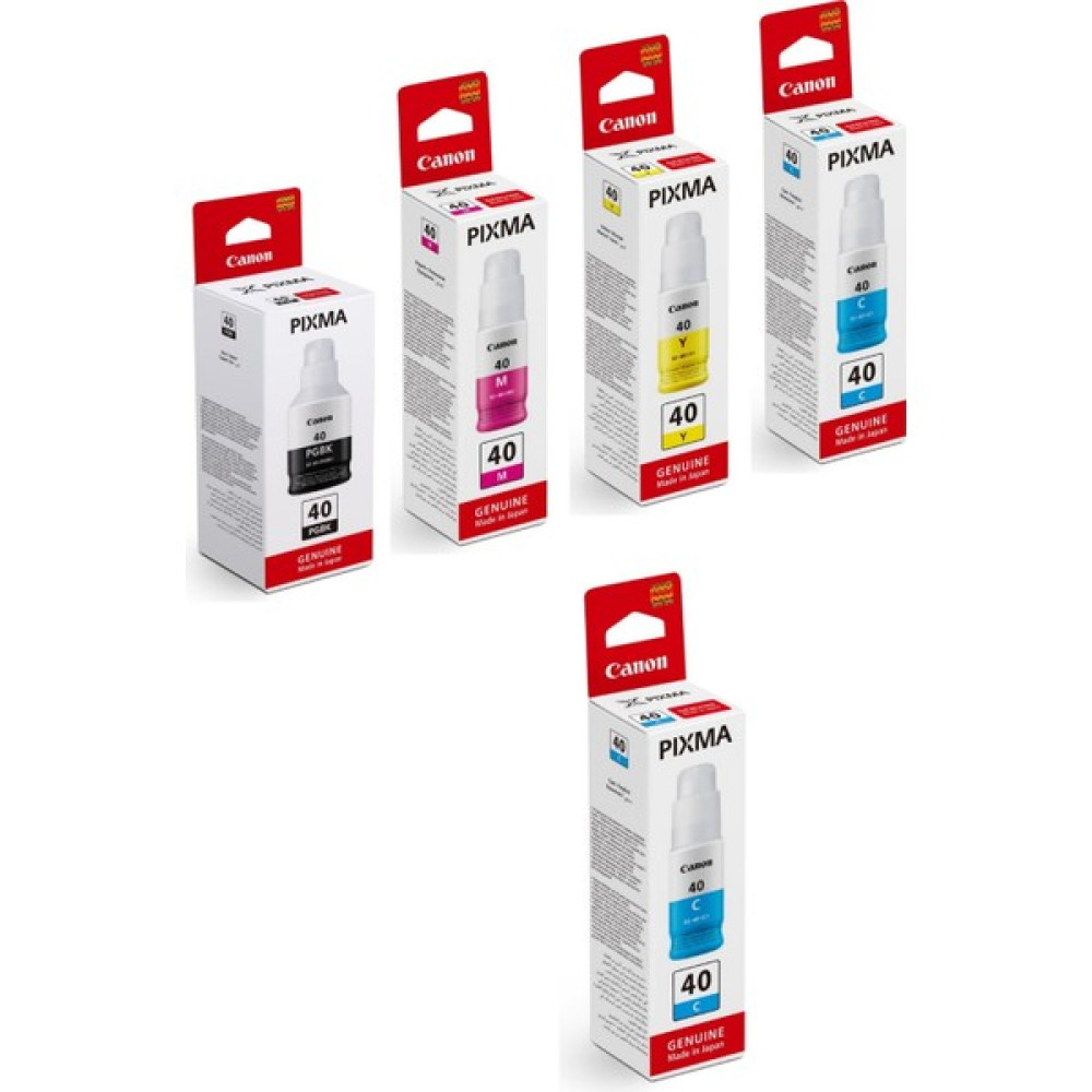 Canon Gı-40 Pixma G5040 4 Renk Orjinal Mürekkep Seti + 1 Mavi Hediye  - Siyah+Color Kartuşlar Fiyatı