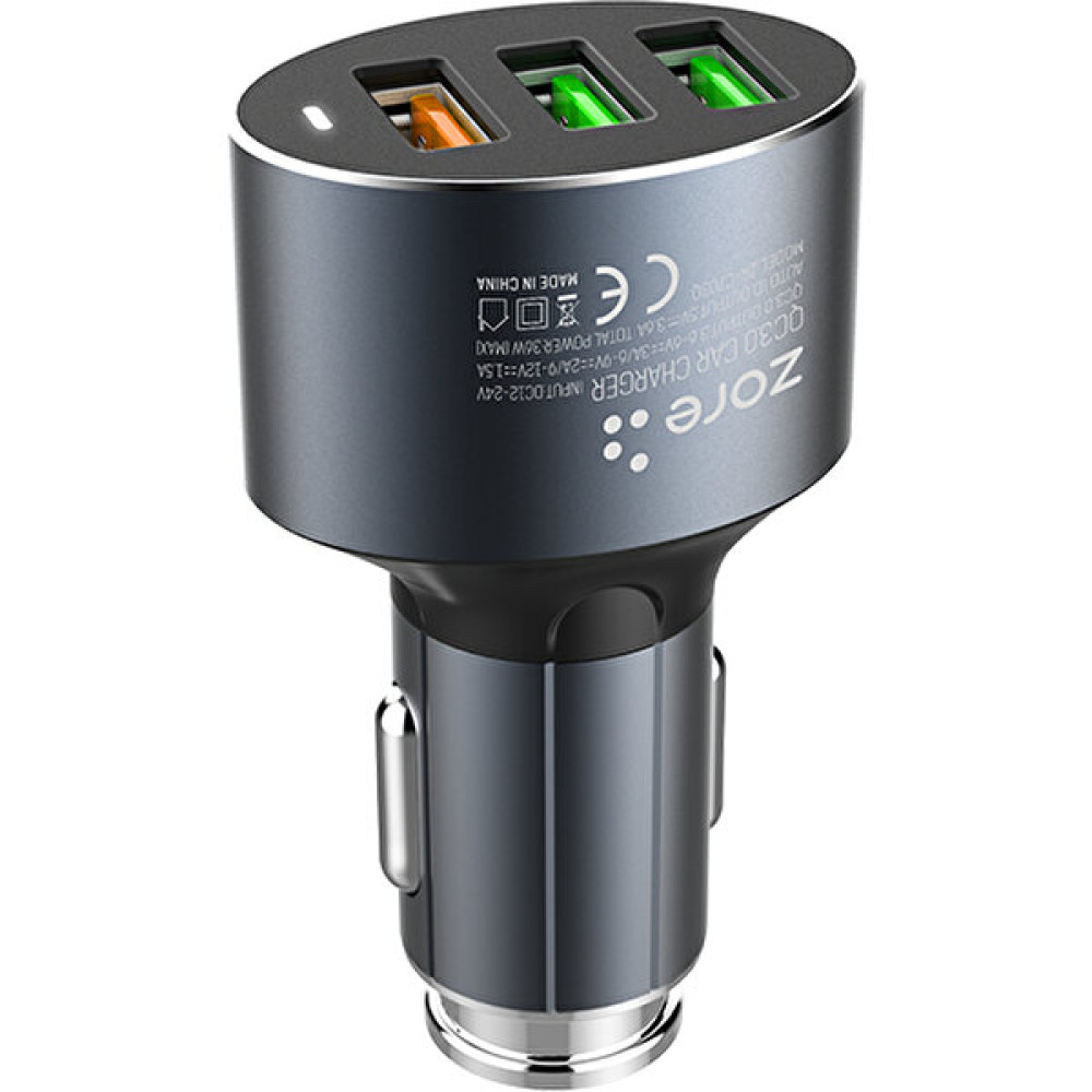 Canpay Micro ve USB Araba Araç Akıllı Qualcomm Hızlı Şarj Seti, Işıklı Çakmaklık Şarj Adaptörü Başlığı - Siyah Cep Telefonu Araç Kiti Fiyatı