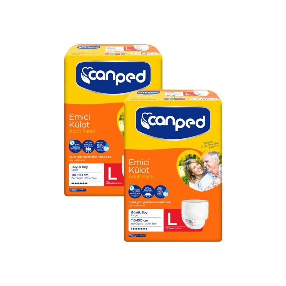 Canped Emici Külot Büyük Boy Large 60 Adet 3 Beden Hasta Bezleri ve Temizliği Fiyatı