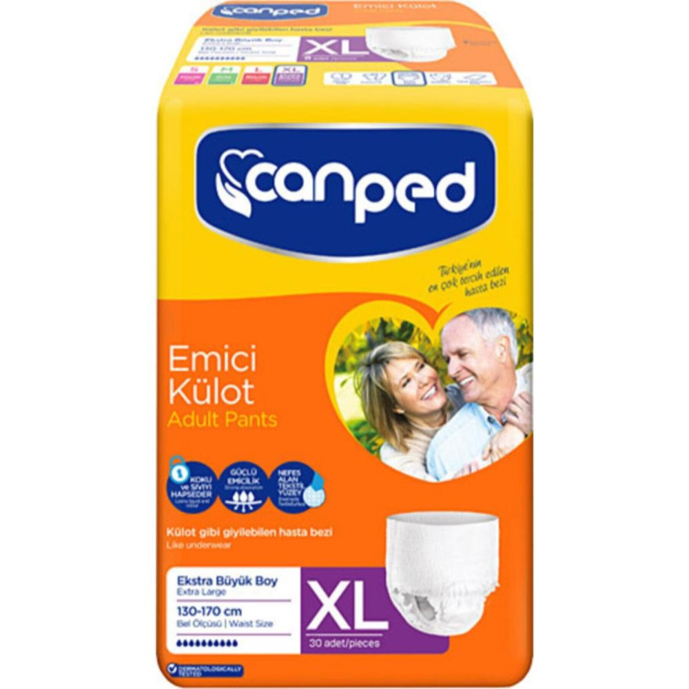 Canped Emici Külot Ekstra Büyük (Xl) 30lu Hasta Bezleri ve Temizliği Fiyatı