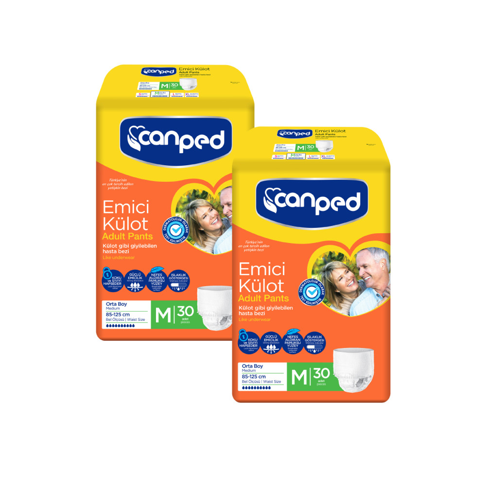Canped Emici Külot Orta Boy Medium 60 Adet Hasta Bezleri ve Temizliği Fiyatı