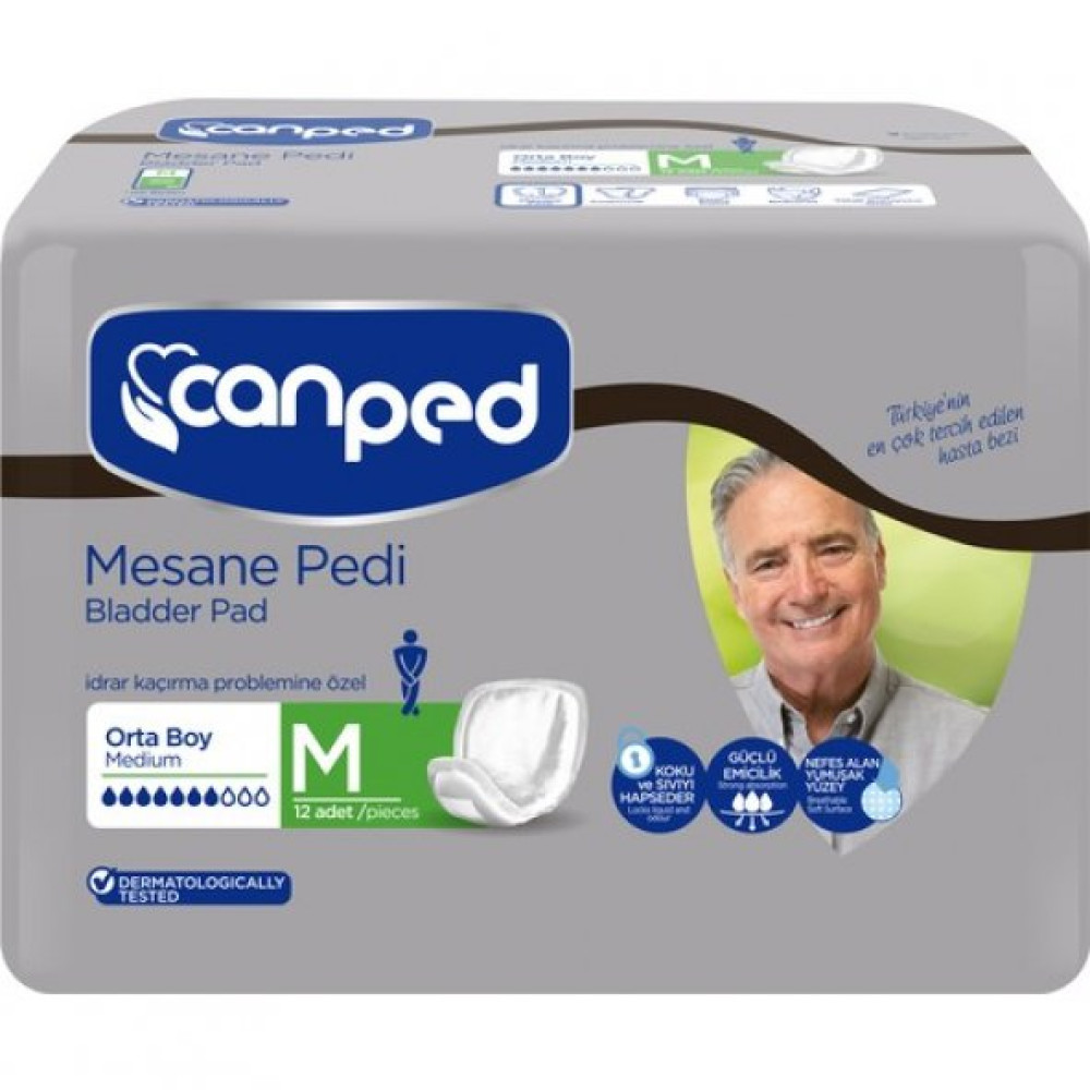 Canped Mesane Pedi Erkek 12Li Hasta Bezleri ve Temizliği Fiyatı