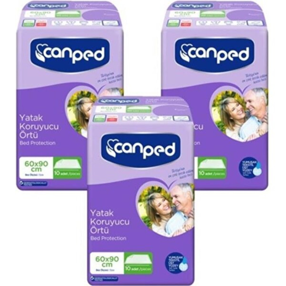 Canped Yatak Koruyucu Örtü 10'lu 3 Paket - 60 x 90 cm Alez / Yatak Koruyucu Fiyatı