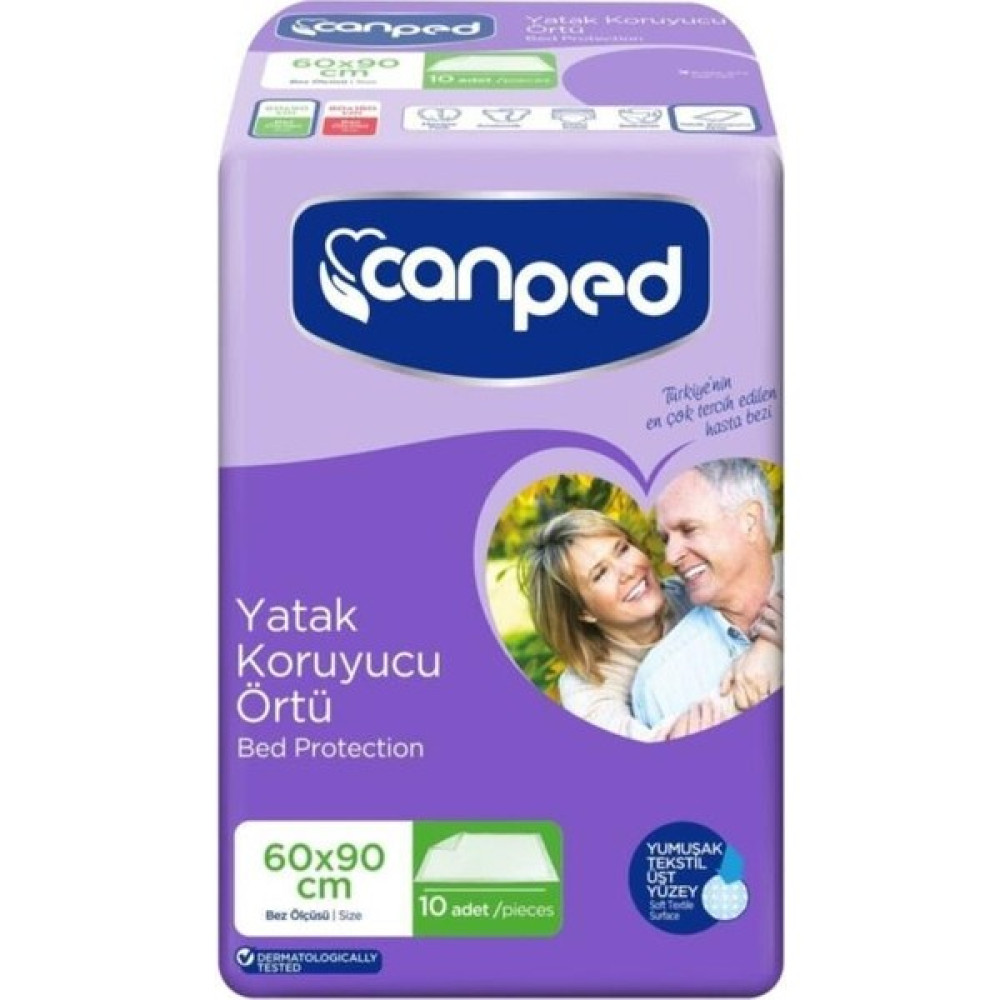 Canped Yatak Koruyucu Örtü 60 x 90 10'lu 1 Paket - 60 x 90 cm Alez / Yatak Koruyucu Fiyatı