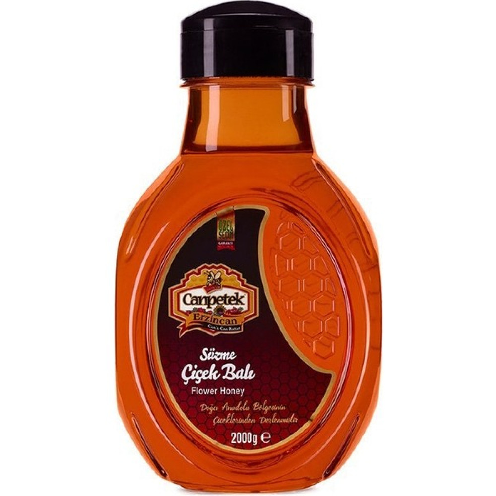 Canpetek Süzme Çiçek Balı Pet Matara 2000 gr - 2 kg Bal ve Reçel Fiyatı