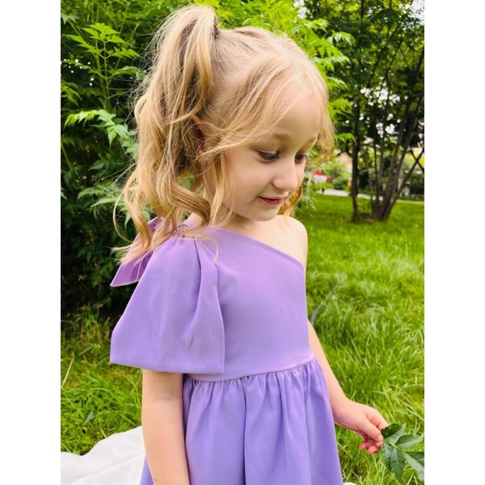 Cans Kids Canskw Julia Tek Omuz Fiyonk Detaylı Lila Kız Çocuk Elbise Kız Çocuk Elbise Fiyatı
