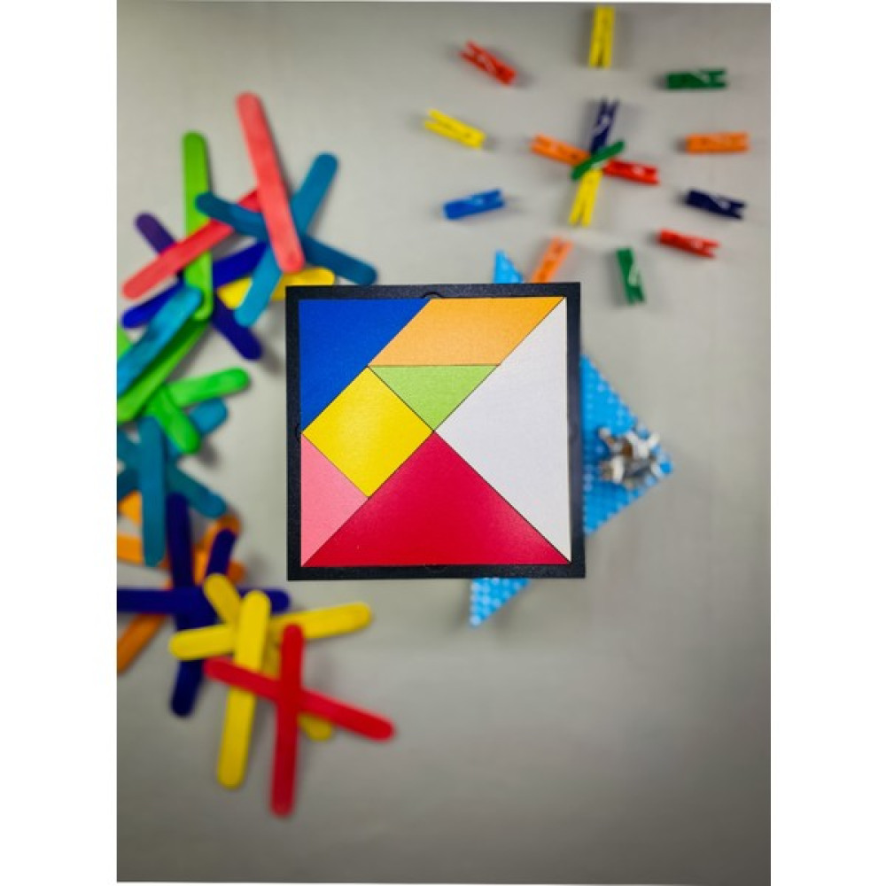Cansares Tangram Geometrik Figürlerle Zeka Geliştiren Eğlenceli Çocuk Oyunları 7 Parça Yeni Nesil 10X10 Bebek Oyuncakları Fiyatı