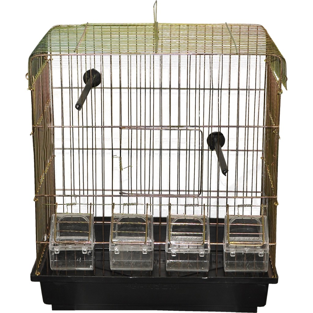 Canser Sarı Galvaniz 4 Yemlikli Kanarya Kafesi 25x38x43 cm Kolay Kullanım İçin Tasarlandı Diğer Fiyatı