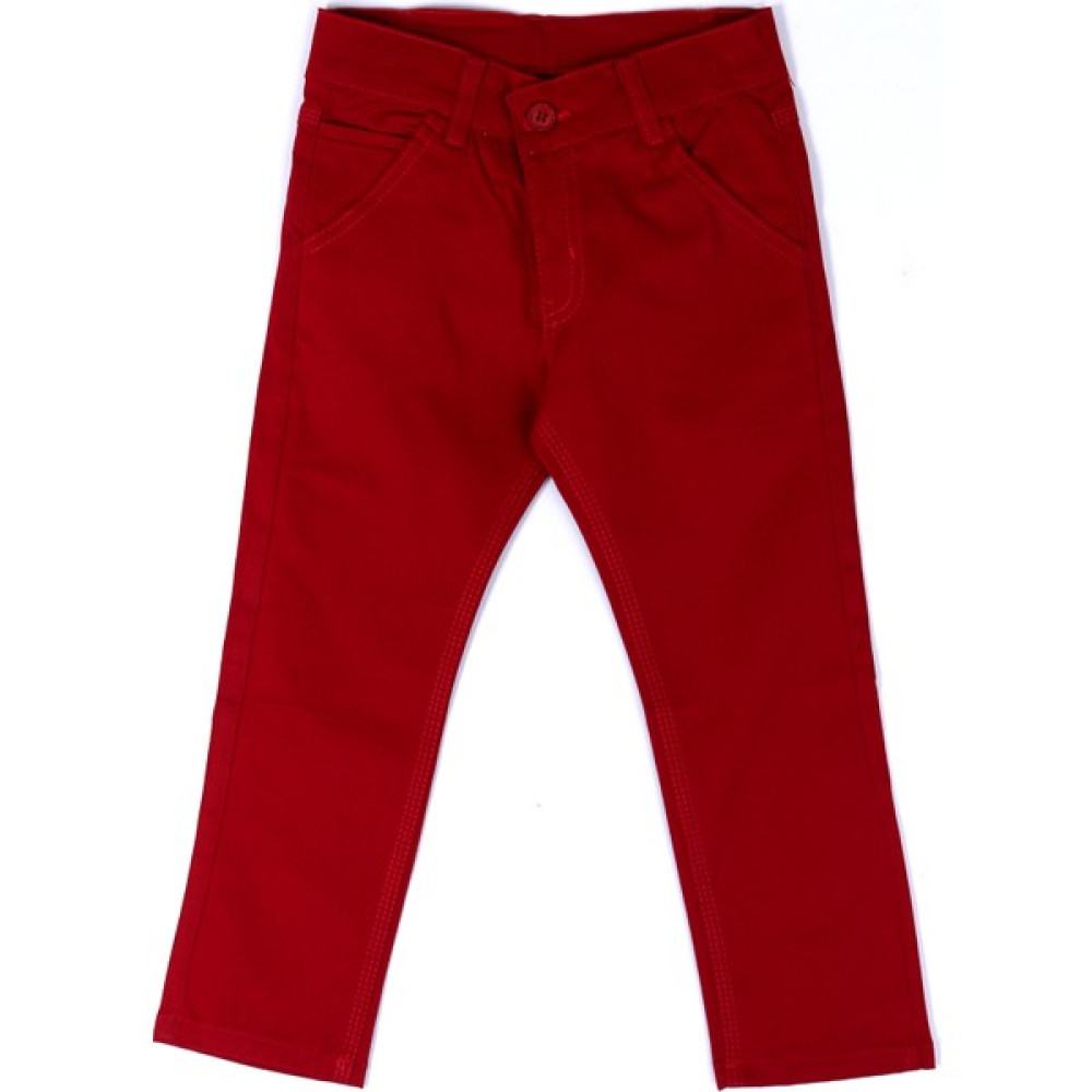 Cansın Mini Erkek Çocuk Kırmızı Slim Fit 2-7 Yaş Keten Pantolon 377-2 Erkek Çocuk Pantolon Fiyatı