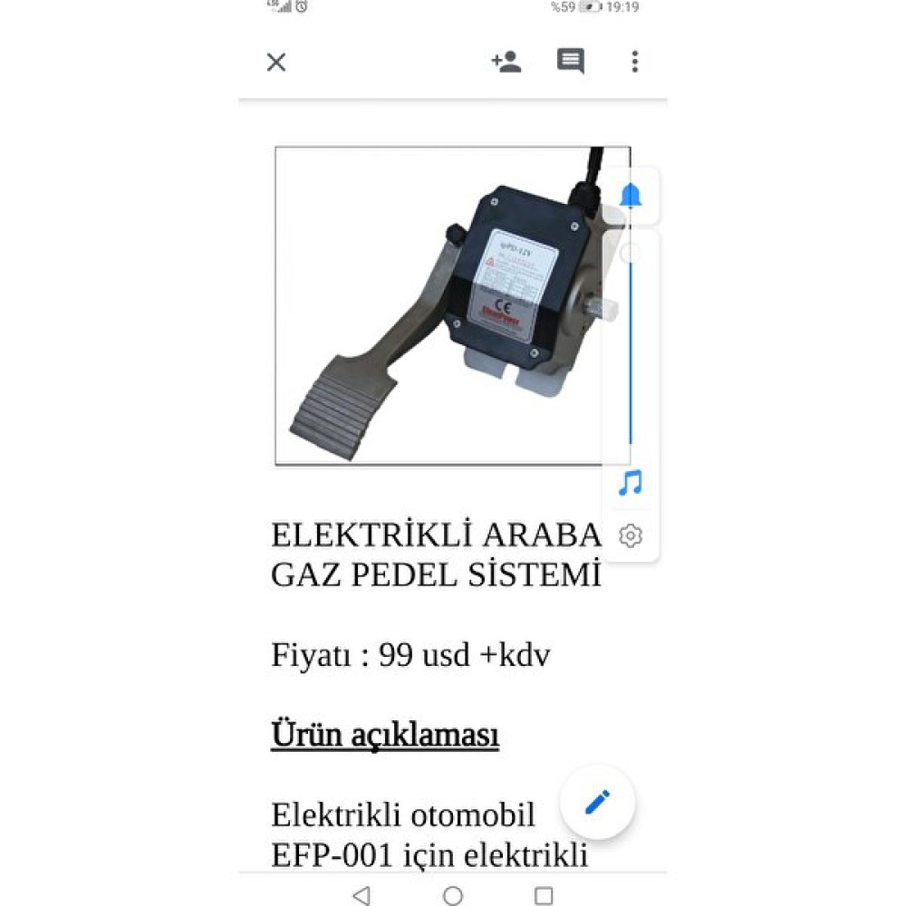 Cansın Motors Elektrikli Araba Gaz Pedalı Elektrikli Bisikletler Fiyatı