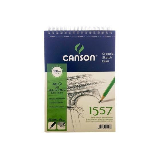 Canson 1557 Croquis Eskiz Çizim Defteri 120gr,40 Yaprak,A5 Boy