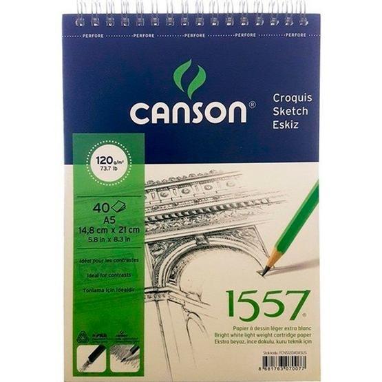 Canson 1557 Croquis Eskiz Çizim Defteri 120gr,40 Yaprak,A5 Boy