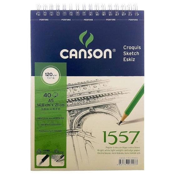 Canson 1557 Eskiz Defteri 120Gr. 40 Yaprak, A5 2'Lİ