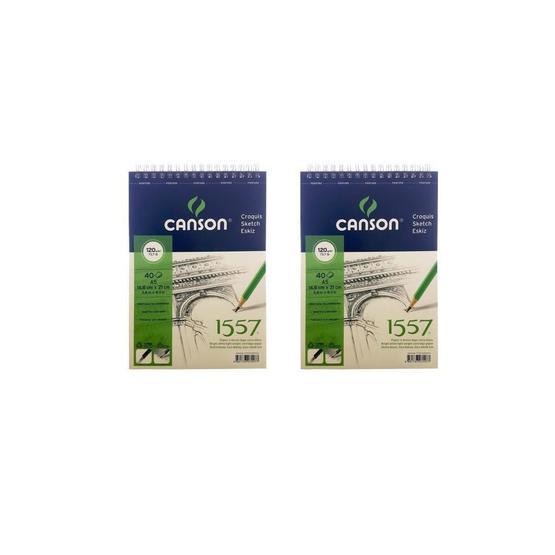 Canson 1557 Eskiz Defteri 120Gr. 40 Yaprak, A5 2'Lİ