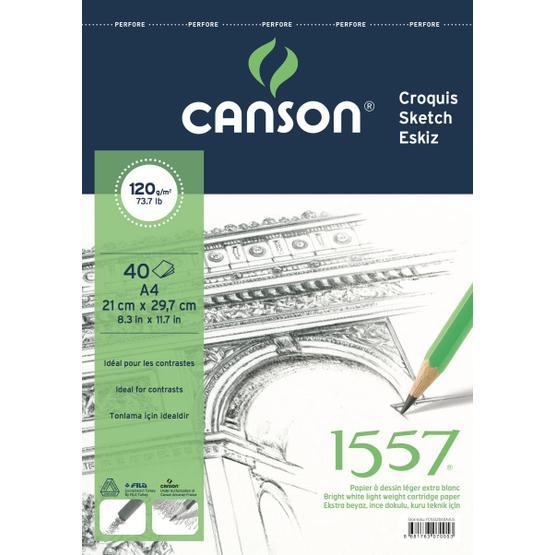 Canson 1557 Resim Çizim Blok A4 40 Yaprak Üstten Spiralli 120 gr Resim Defteri Resim Defteri Fiyatı