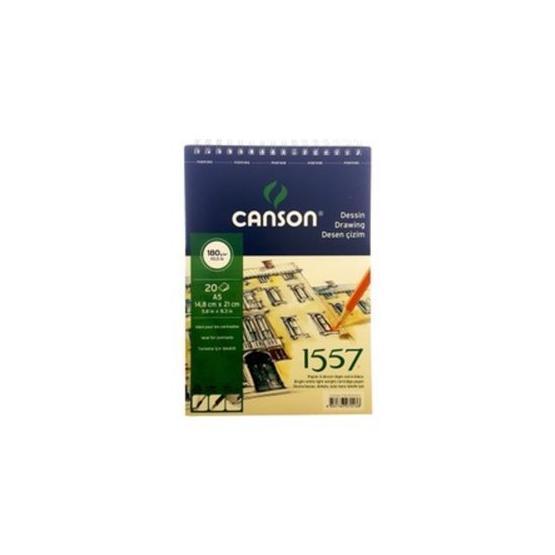Canson 1557 Resim Çizim Blok A5 20 Yaprak Üstten Spiralli 180 gr Resim Defteri Resim Defteri Fiyatı
