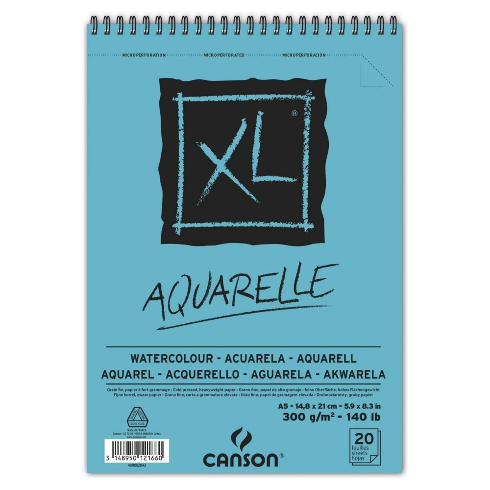 Canson Can Xl Aquarelle A5 Üstten Spiralli 20 Sayfa Sulu Boya Bloğu C400082843 Sanatsal Malzemeler Fiyatı