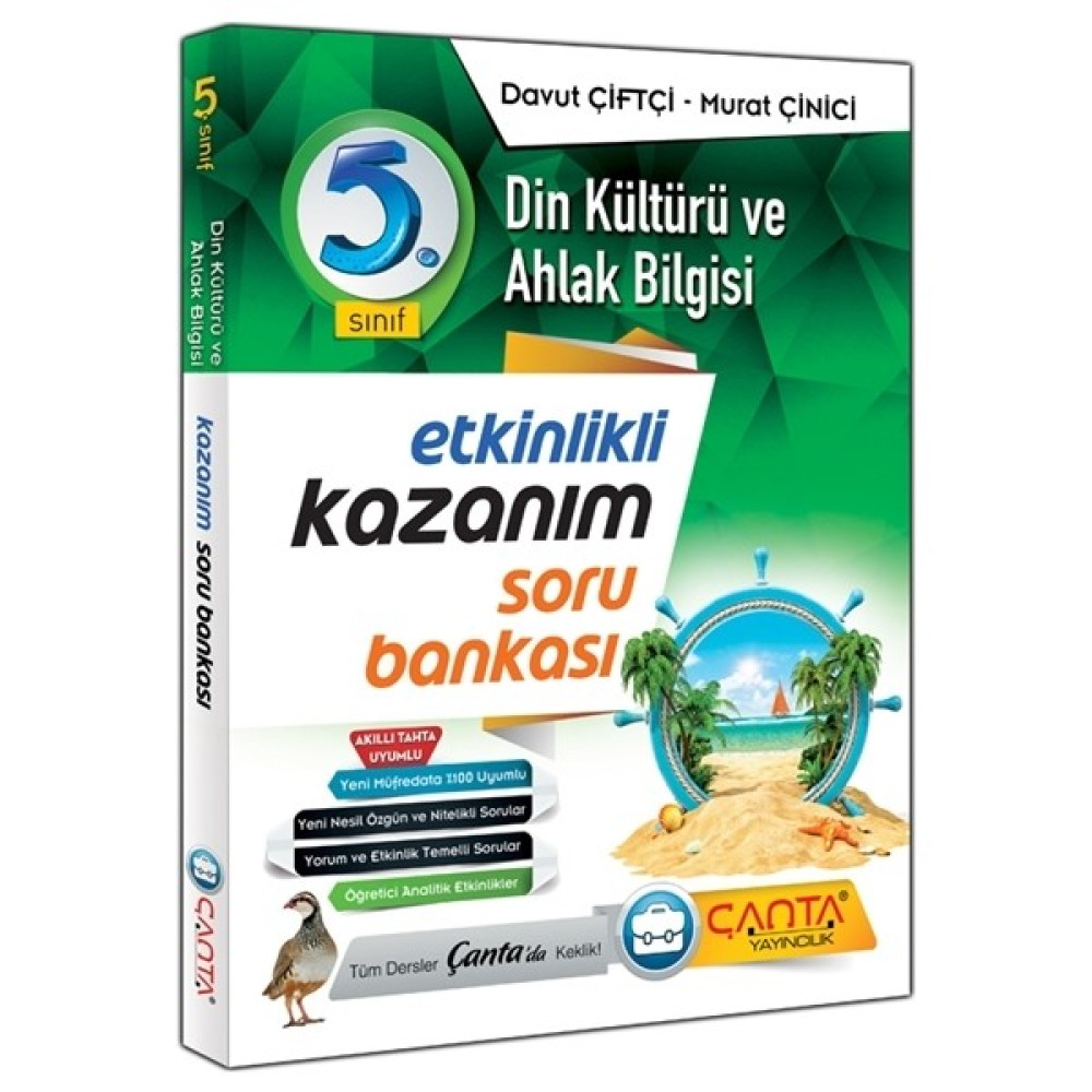 Çanta Yayınları 5. Sınıf Din Kültürü ve Ahlak Bilgisi Etkinlikli Kazanım Soru Bankası Din Kültürü ve Ahlak Bilgisi Fiyatı