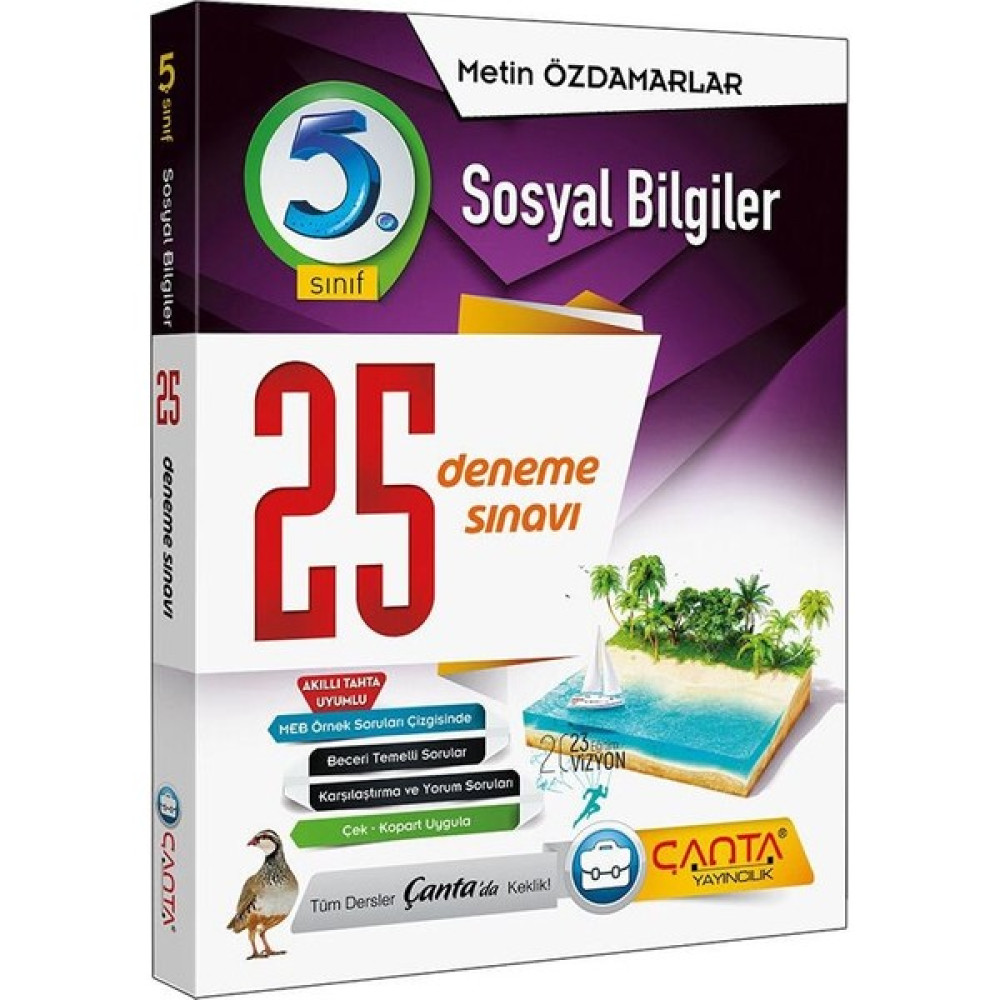 Çanta Yayınları 5. Sınıf Sosyal Bilgiler 25.deneme Sosyal Bilgiler Fiyatı