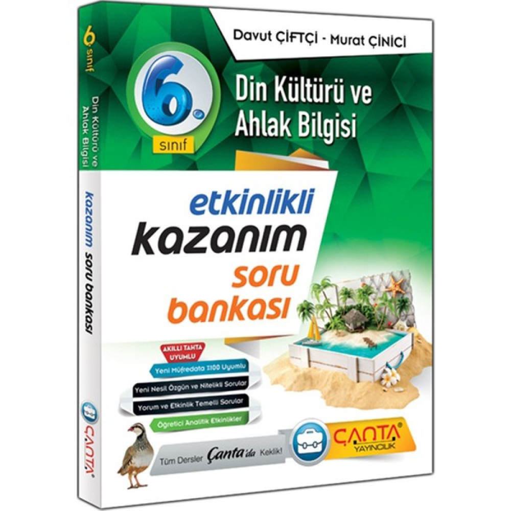 Çanta Yayınları 6. Sınıf Din Kültürü ve Ahlak Bilgisi Etkinlikli Kazanım Soru Bankası Kaynak Kitapları Fiyatı