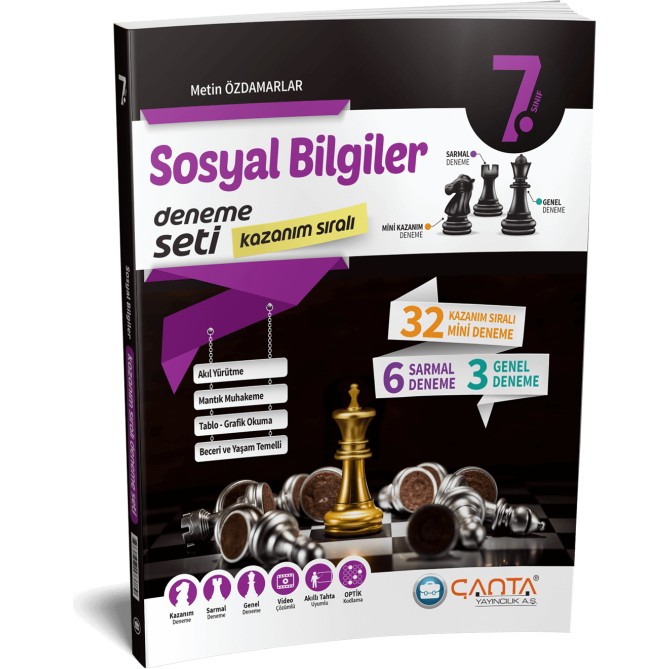 Çanta Yayınları 7. Sınıf Sosyal Bilgiler Kazanım Sıralı Deneme Seti Kaynak Kitapları Fiyatı