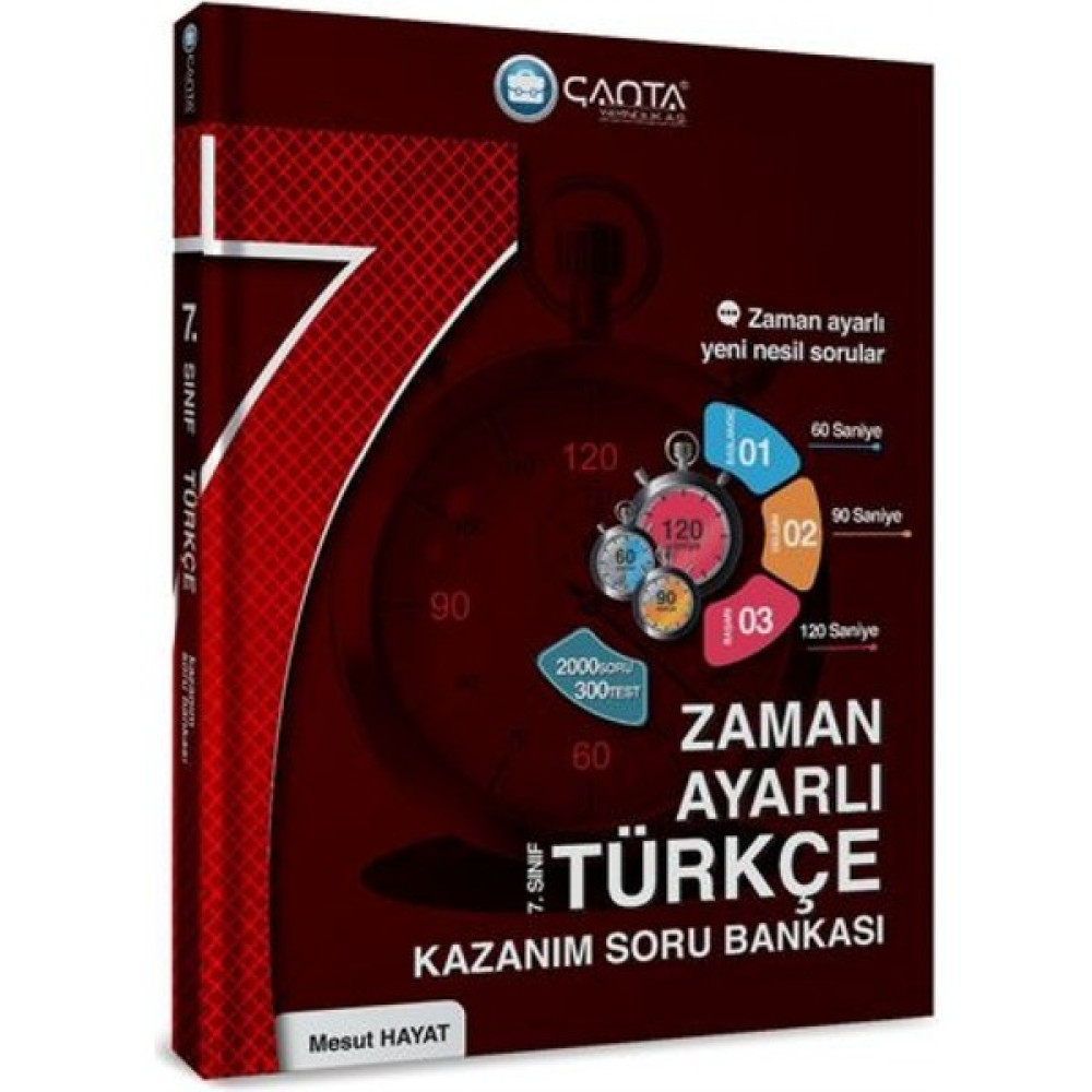 Çanta Yayınları 7. Sınıf Türkçe Zaman Ayarlı Kazanım Soru Bankası Kaynak Kitapları Fiyatı