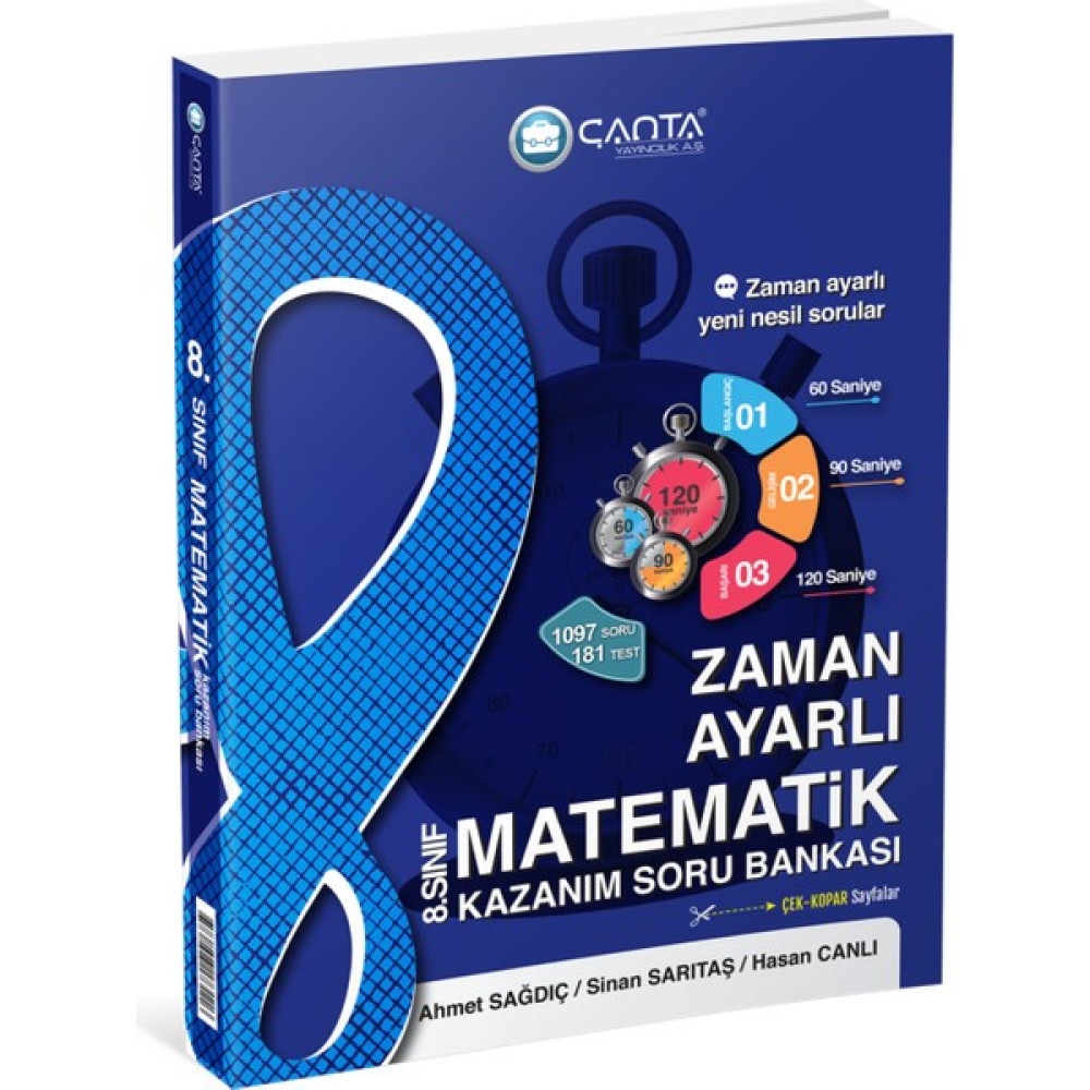 Çanta Yayınları 8. Sınıf LGS Matematik Zaman Ayarlı Kazanım Soru Bankası - Yeni Kaynak Kitapları Fiyatı