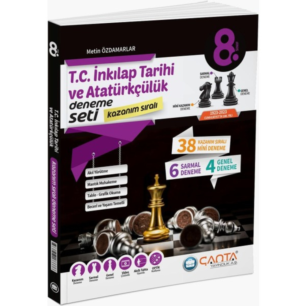 Çanta Yayınları 8. Sınıf T.C. İnkılap Tarihi ve Atatürkçülük Kazanım Soru Bankası Tüm Dersler Fiyatı