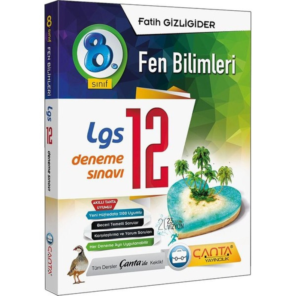 Çanta Yayınları 8.Sınıf LGS Fen Bilimleri 12 Deneme Sınavı Fen - Bilişim ve Teknoloji Fiyatı