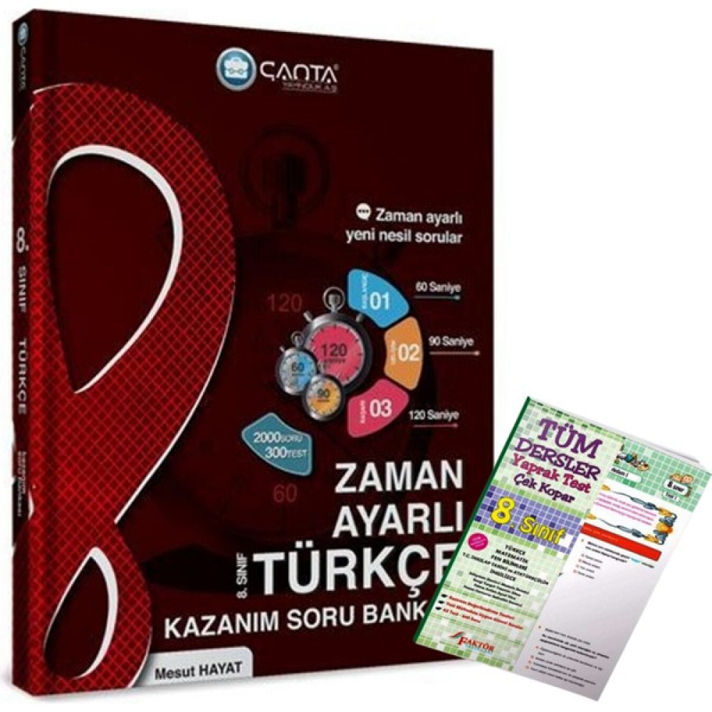 Çanta Yayınları 8.sınıf Türkçe Zaman Ayarlı Kazanım Soru Bankası 2022 Türkçe Fiyatı