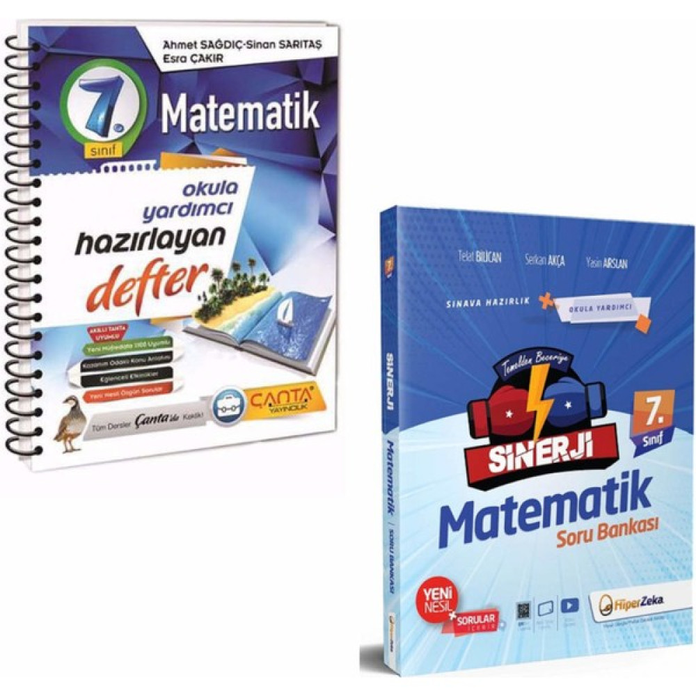 Çanta Yayınları Çanta 7. Sınıf Matematik Defter ve Hiper Zeka Sinerji Matematik Soru Bankası Matematik Fiyatı