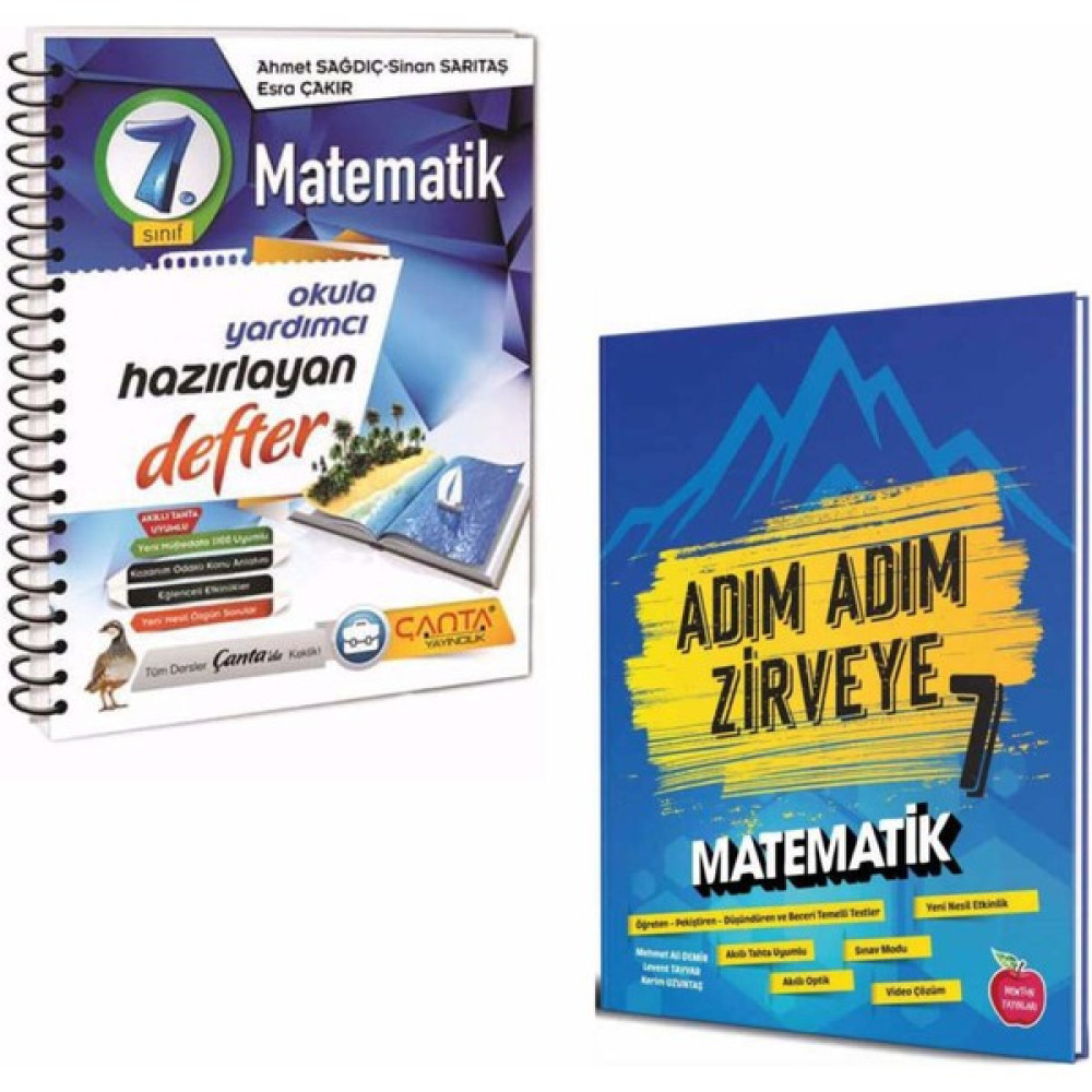Çanta Yayınları Çanta 7. Sınıf Matematik Defter ve Newton Adım Adım Zirveye Matematik Soru Bankası Matematik Fiyatı