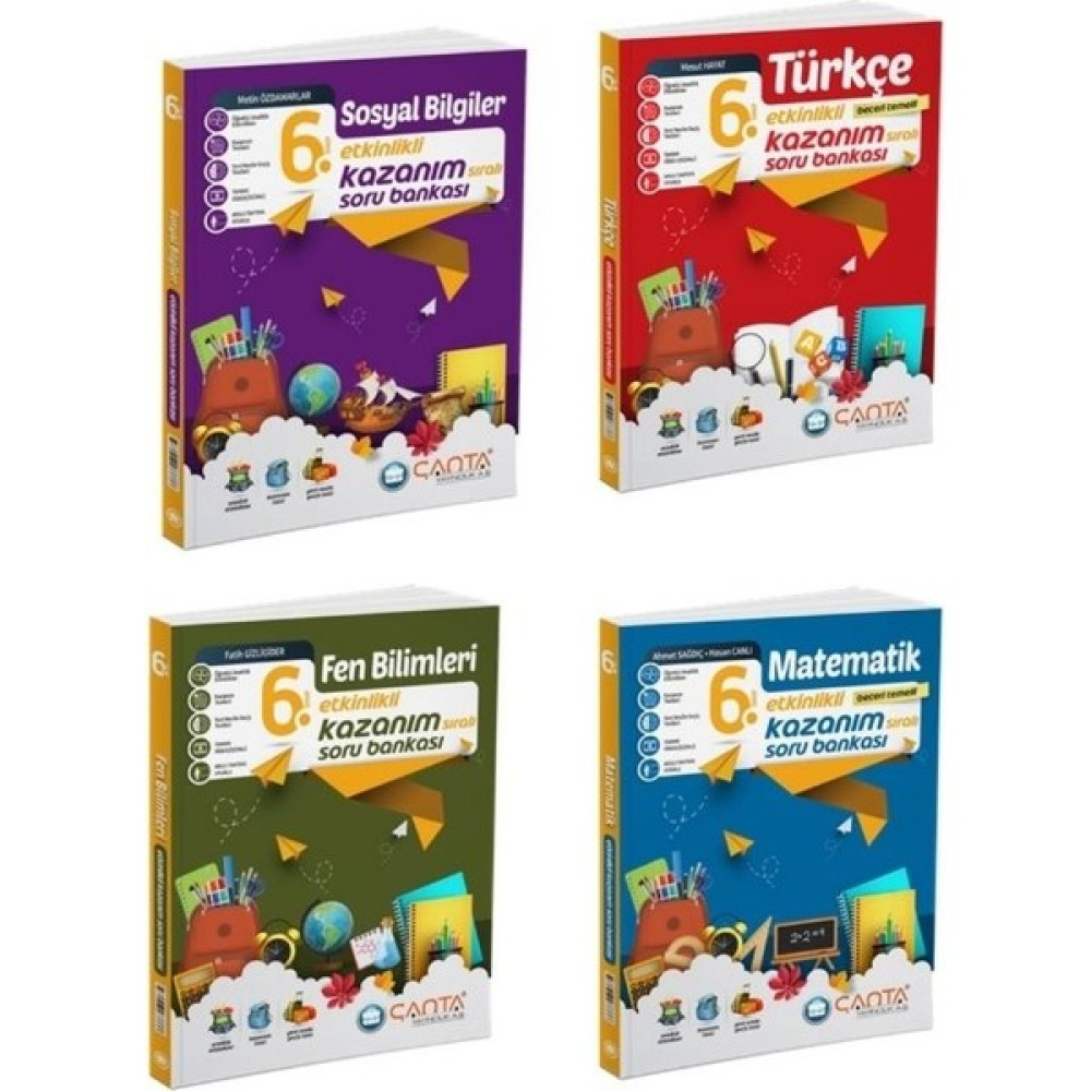 Çanta Yayınları Full Set 6.sınıf Matematik Türkçe Fen Sosyal Etkinlikli Kazanım Soru Bankası 2024 Tüm Dersler Fiyatı